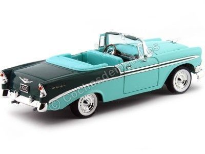1956 Chevrolet Bel Air Open Convertible Verde 1:18 Lucky Diecast 92128 Cochesdemetal.es 2