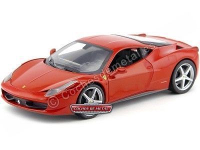 Cochesdemetal.es 2010 Ferrari 458 Italia Rosso Corsa 1:18 Hot Wheels T6917 2