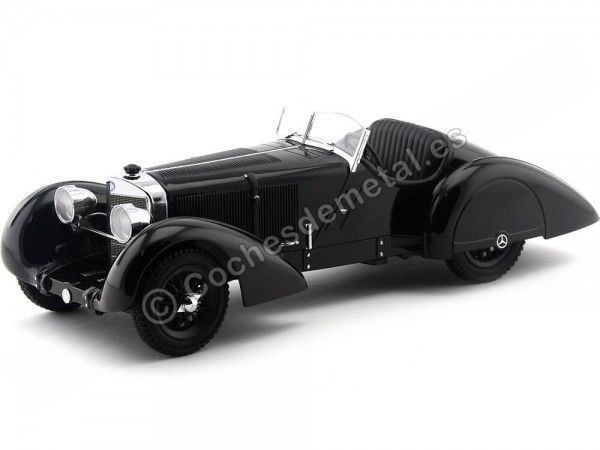 Cochesdemetal.es 1932 Mercedes Benz 710 SSK Trossi Roadster Negro 1:18 KK-Scale 180131