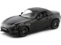 2015 Mazda MX-5 Convertible Negro Metalizado 1:18 Triple-9 1800196