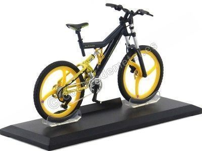 COCHESDEMETAL.ES 2017 BICYCLE DE MONTAña Mountainbike Porsche Bike FS Evolution Negra 1:10 Welly 62572 2