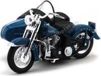 1953 Harley-Davidson Sidecar FL Hydra Glide Azul 1:18 Maisto 03175