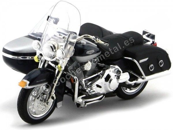 Cochesdemetal.es 2001 Harley-Davidson Con Sidecar FLHRC Road King Clissic Azul 1:18 Maisto 20762