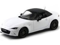 2015 Mazda MX-5 Convertible Blanco Metalizado 1:18 Triple-9 1800194