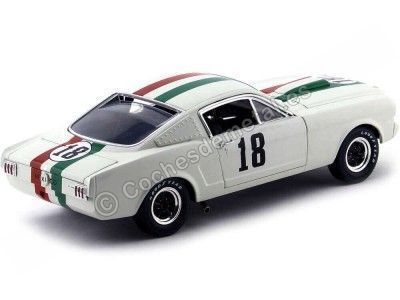 Cochesdemetal.es 1965 Shelby GT 350R Blanco 1:18 Shelby Collectibles 357 2