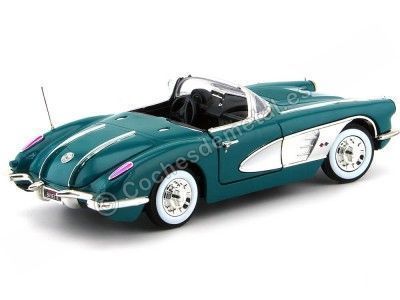 Cochesdemetal.es 1958 Chevrolet Corvette Convertible Verde 1:18 Motor Max 73109 2