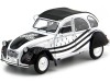 Carsdemetal.es 1978 Citroen 2CV6 BZH preto/branco 1:18 SOLLO S1850018