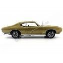 Cochesdemetal.es 1969 Pontiac GTO Hardtop Metallic Gold 1:18 Auto World AMM1081