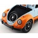 Cochesdemetal.es 1973 Volkswagen Beetle "Gulf Oil" Blue-Orange 1:18 Greenlight 12994