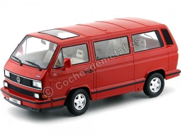 Carsdemetal.es 1992 Volkswagen Bulli T3 Multivan Último Red 1:18 KK KKDC180142