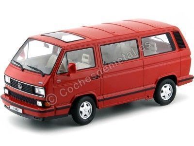 Cochesdemetal.es 1992 Volkswagen Bulli T3 Multivan Last Edition Rojo 1:18 KK-Scale KKDC180142