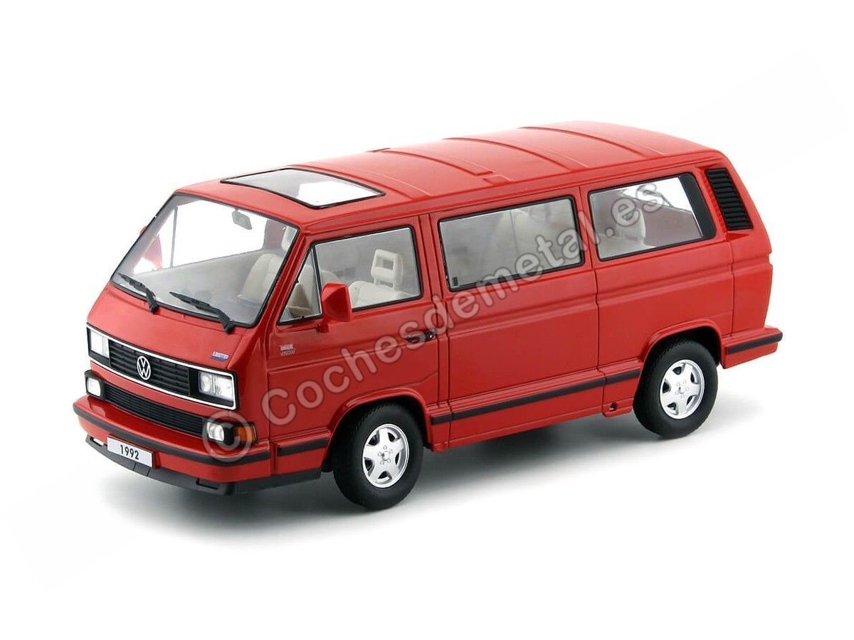 1992 Volkswagen Bulli T3 Multivan Last Edition Rojo 1:18 KK-Scale 1
