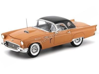 Cochesdemetal.es 1957 Ford Thunderbird Convertible Coral Sand 1:18 Auto World AMM1098