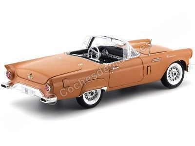 Cochesdemetal.es 1957 Ford Thunderbird Convertible Coral Sand 1:18 Auto World AMM1098 2