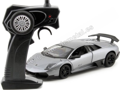 Cochesdemetal.es 2013 Lamborghini Murcielago LP 670-4 SV Gris Radio Control 1:24 MZ Models 25018