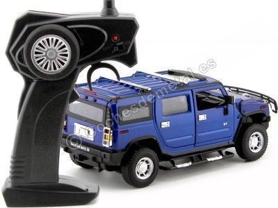 Cochesdemetal.es 2003 Hummer H2 SUV Azul Metalizado Radio Control 1:24 MZ Models 25020 2