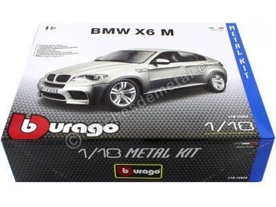 Cochesdemetal.es 2010 BMW X6 M Gris Metalizado "Metal Kit" 1:18 Bburago 15054