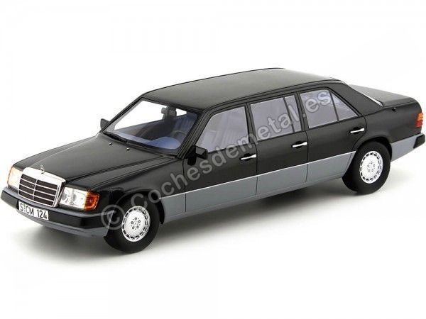 Cochesdemetal.es 1990 Mercedes-Benz Case-E W124 largo Negro 1:18 Cult Scale Models CML012