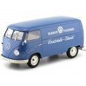 Carsdemetal.es 1963 Volkswagen T1 Microbus Painel Van "Volkswagen Porschewagen" Blue 1:18 bem 18053