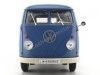 Carsdemetal.es 1963 Volkswagen T1 Microbus Painel Van "Volkswagen Porschewagen" Blue 1:18 bem 18053
