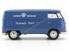 Carsdemetal.es 1963 Volkswagen T1 Microbus Painel Van "Volkswagen Porschewagen" Blue 1:18 bem 18053