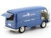 Carsdemetal.es 1963 Volkswagen T1 Microbus Painel Van "Volkswagen Porschewagen" Blue 1:18 bem 18053