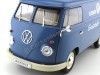 Carsdemetal.es 1963 Volkswagen T1 Microbus Painel Van "Volkswagen Porschewagen" Blue 1:18 bem 18053
