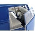 Carsdemetal.es 1963 Volkswagen T1 Microbus Painel Van "Volkswagen Porschewagen" Blue 1:18 bem 18053