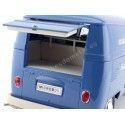 Carsdemetal.es 1963 Volkswagen T1 Microbus Painel Van "Volkswagen Porschewagen" Blue 1:18 bem 18053