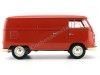 Cochesdemetal.es 1963 Volkswagen T1 Panneau microbus van rojo 1:18 Welly 18053