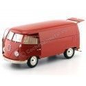 Cochesdemetal.es 1963 Volkswagen T1 Panneau microbus van rojo 1:18 Welly 18053