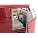 Cochesdemetal.es 1963 Volkswagen T1 Panneau microbus van rojo 1:18 Welly 18053