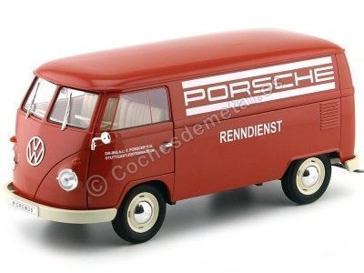 Carsdemetal.es 1963 Volkswagen T1 Microbus Painel Van "Porsche Service" 1:18 Welly 18053