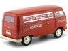 Cochesdemetal.es 1963 Volkswagen T1 Microbus Pannel Van "Service Porsche" Rojo 1:18 Welly 18053