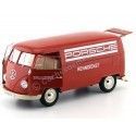 Cochesdemetal.es 1963 Volkswagen T1 Microbus Pannel Van "Service Porsche" Rojo 1:18 Welly 18053