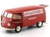 Cochesdemetal.es 1963 Volkswagen T1 Microbus Pannel Van "Service Porsche" Rojo 1:18 Welly 18053