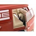 Cochesdemetal.es 1963 Volkswagen T1 Microbus Pannel Van "Service Porsche" Rojo 1:18 Welly 18053