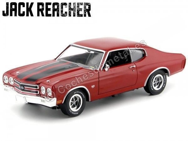 Cochesdemetal.es 1970 Chevrolet Chevelle SS "Jack Reacher" Rojo 1:18 Auto World AWSS109