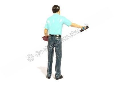 Cochesdemetal.es Figura de resina Gas Station Attendant Tom 1:18 American Diorama 77706 2