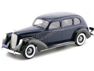 1937 Lincoln V-12 Model K Sedan Azul-Negro 1:18 BoS-Models 317 Cochesdemetal.es