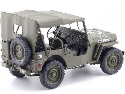 Cochesdemetal.es 1941 Jeep Willys 1-4 tonne Army Truck Green Clory 1:18 Welly 18055H 2