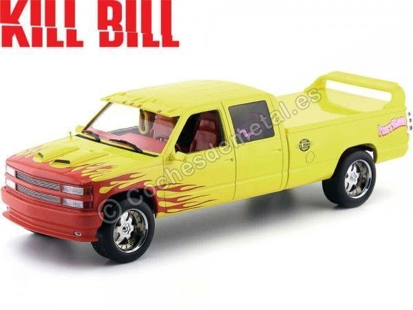 Cochesdemetal.es 1997 Chevrolet C-2500 Crew Cab Silverado "Kill Bill Pussy Wagon" 1:18 Greenlight 19015