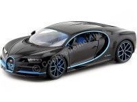 2017 Bugatti Chiron Zero-400-Zero Black-Blue 1:18 Bburago 11040