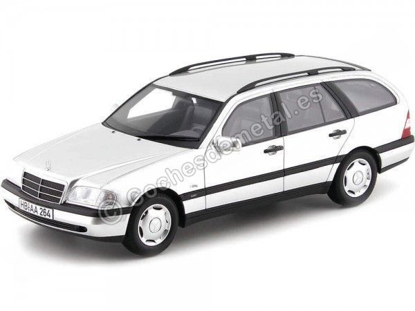 Carsdemetal.es 1996 Mercedes-Benz C220 T-Modelo (S202) cinza metálico 1:18 BOS-Models 029