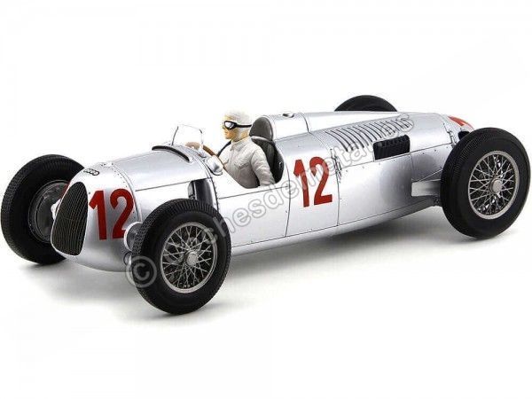 1936 Auto Union Typ C Hans Stuck Winner GP Budapest Silver 1:18 Minichamps  155361012