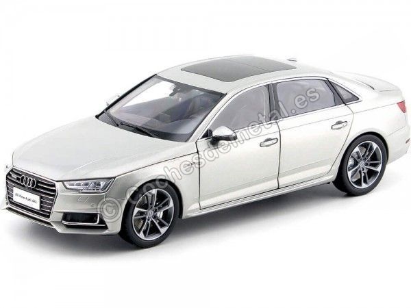 Cochesdemetal.es 2017 Audi A4L TFSI Sline Silver 1:18 Édition de concessionnaire FAW1005S