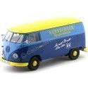 Cochesdemetal.es 1973 Volkswagen T1 Nurnberger Nachlichten Blue-Yellow 1:18 Schuco 450027900