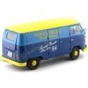 Cochesdemetal.es 1973 Volkswagen T1 Nurnberger Nachcichten Blue-Yellow 1:18 Schuco 450027900