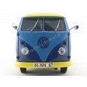 Cochesdemetal.es 1973 Volkswagen T1 Nurnberger Nachlichten Blue-Yellow 1:18 Schuco 450027900