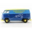 Cochesdemetal.es 1973 Volkswagen T1 Nurnberger Nachlichten Blue-Yellow 1:18 Schuco 450027900